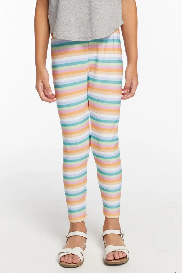 Kids Chaser Brand Girls Girls Cozy Knit Sunshine Stripe Classic Slim Legging