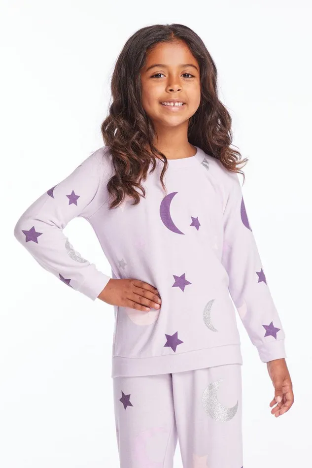 Kids Chaser Brand Girls La Luna Girls Long Sleeve