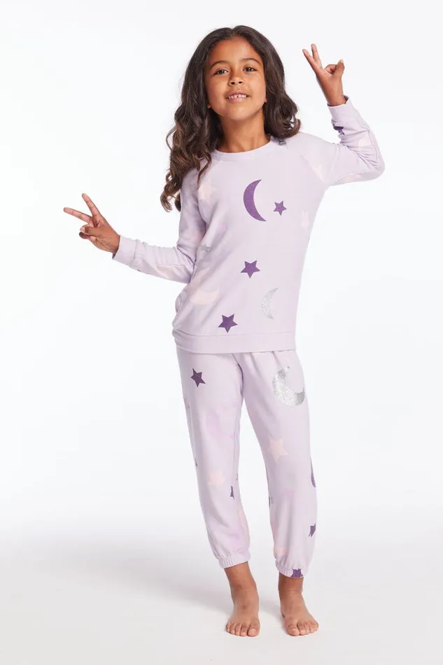 Kids Chaser Brand Girls La Luna Girls Sweatpants