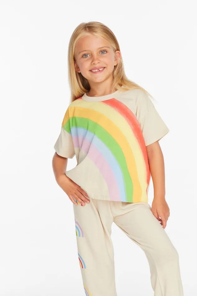 Kids Chaser Brand Girls Rainbow Girls Tee