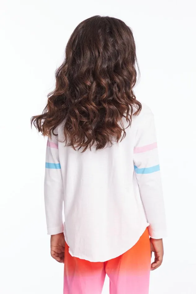 Kids Chaser Brand Girls Rainbow Watercolor Girls Long Sleeve