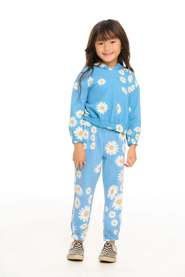 Kids Chaser Brand Girls Shirred Easy Sweatpant