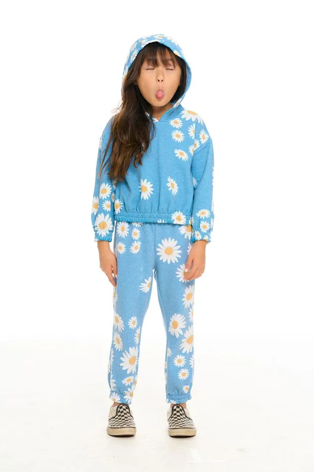 Kids Chaser Brand Girls Shirred Easy Sweatpant