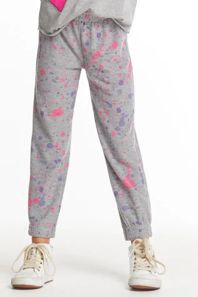 Kids Chaser Brand Girls Splatter Paint Girls Pants