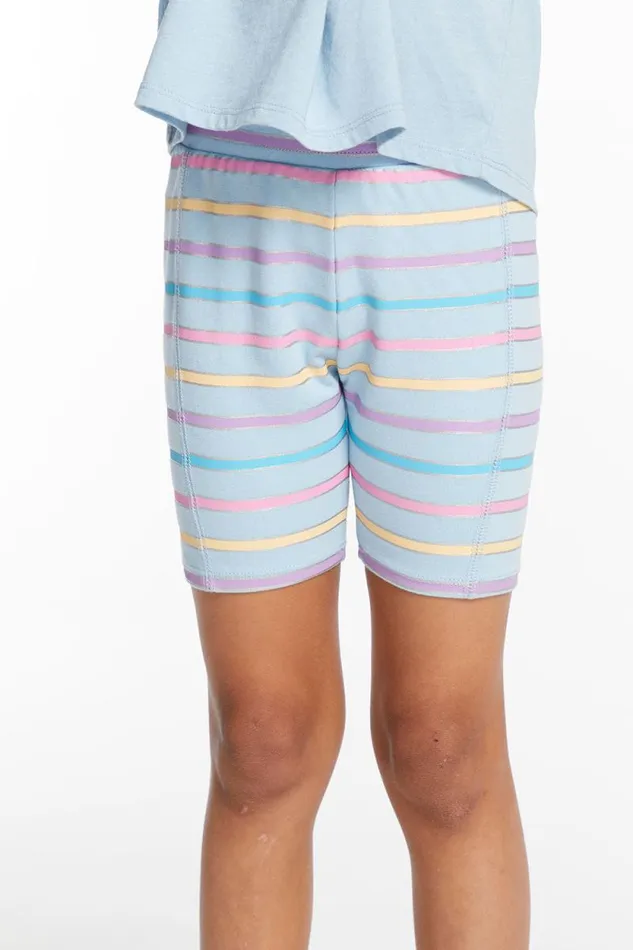 Kids Chaser Brand Girls Sun Lovin039 Stripe Girls Shorts