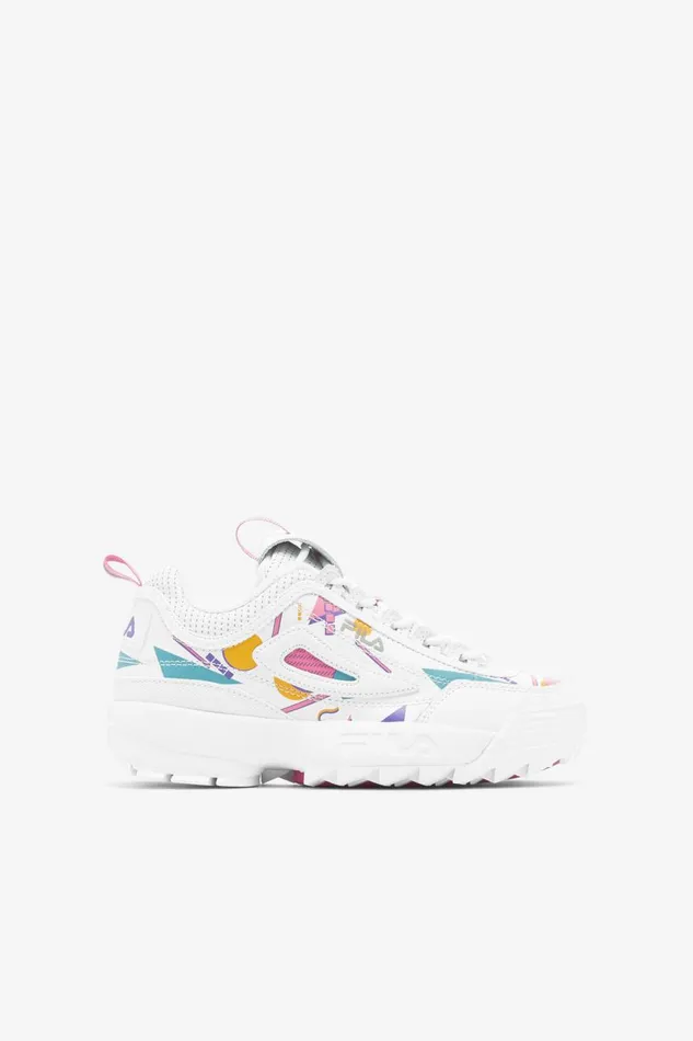Kids Fila Big Kids 357 Big Disruptor 2 Premium White Bubblegum Scuba Blue