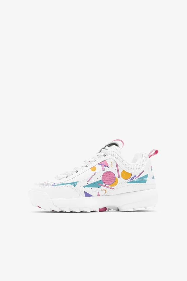 Kids Fila Big Kids 357 Big Disruptor 2 Premium White Bubblegum Scuba Blue