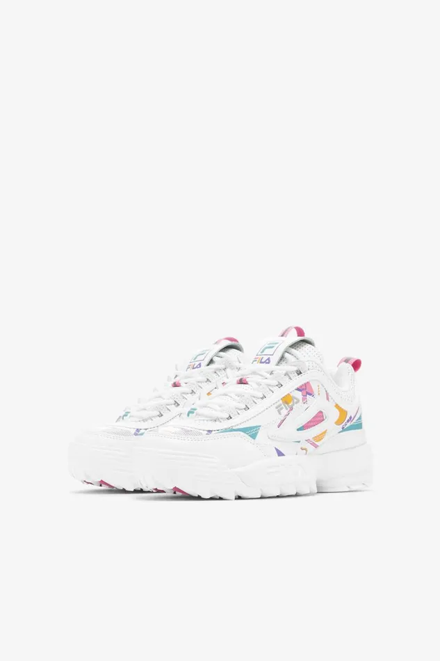 Kids Fila Big Kids 357 Big Disruptor 2 Premium White Bubblegum Scuba Blue