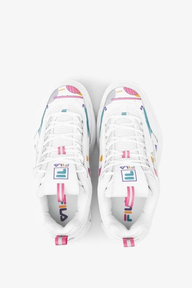 Kids Fila Big Kids 357 Big Disruptor 2 Premium White Bubblegum Scuba Blue