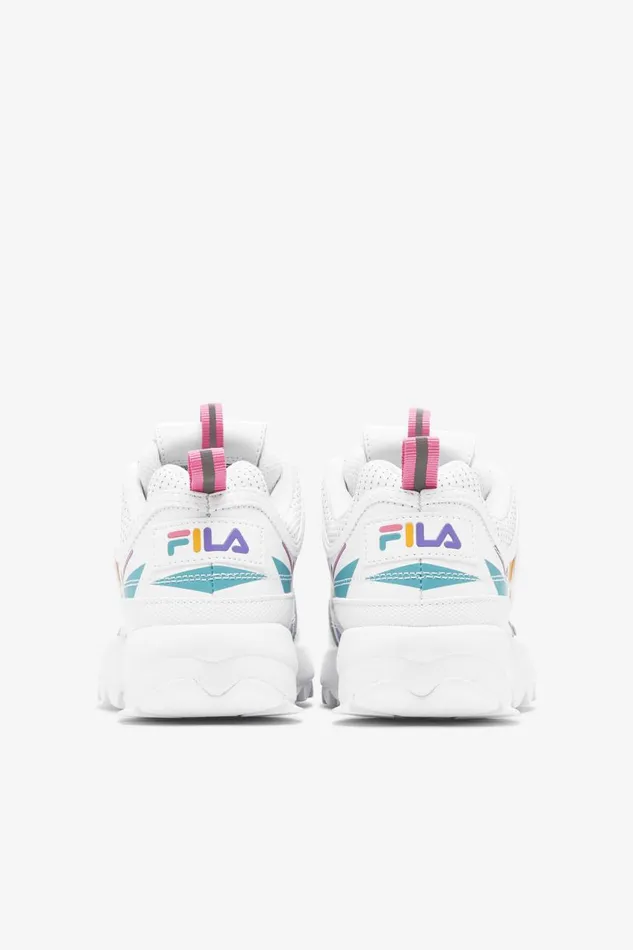 Kids Fila Big Kids 357 Big Disruptor 2 Premium White Bubblegum Scuba Blue