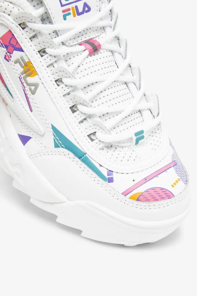 Kids Fila Big Kids 357 Big Disruptor 2 Premium White Bubblegum Scuba Blue