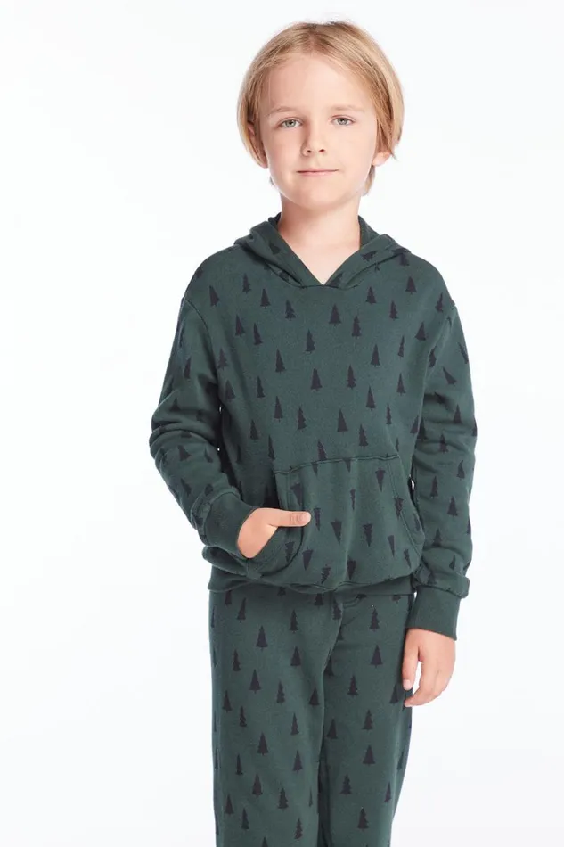 KidsWomens Chaser Brand Boys Boys Forest Pine Long Sleeve Hoodie