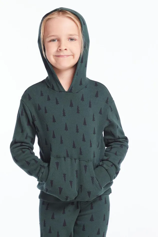 KidsWomens Chaser Brand Boys Boys Forest Pine Long Sleeve Hoodie