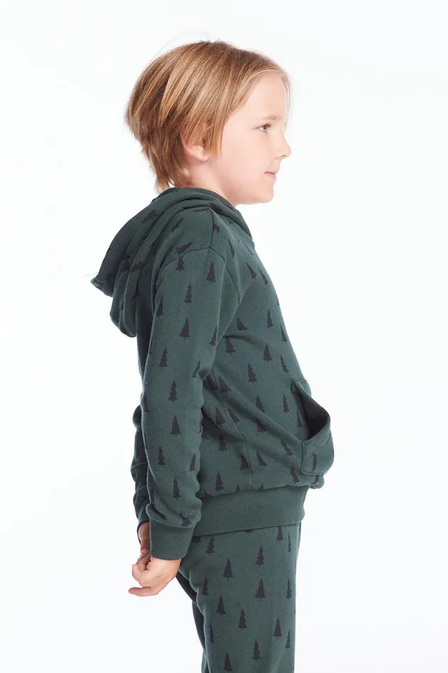 KidsWomens Chaser Brand Boys Boys Forest Pine Long Sleeve Hoodie