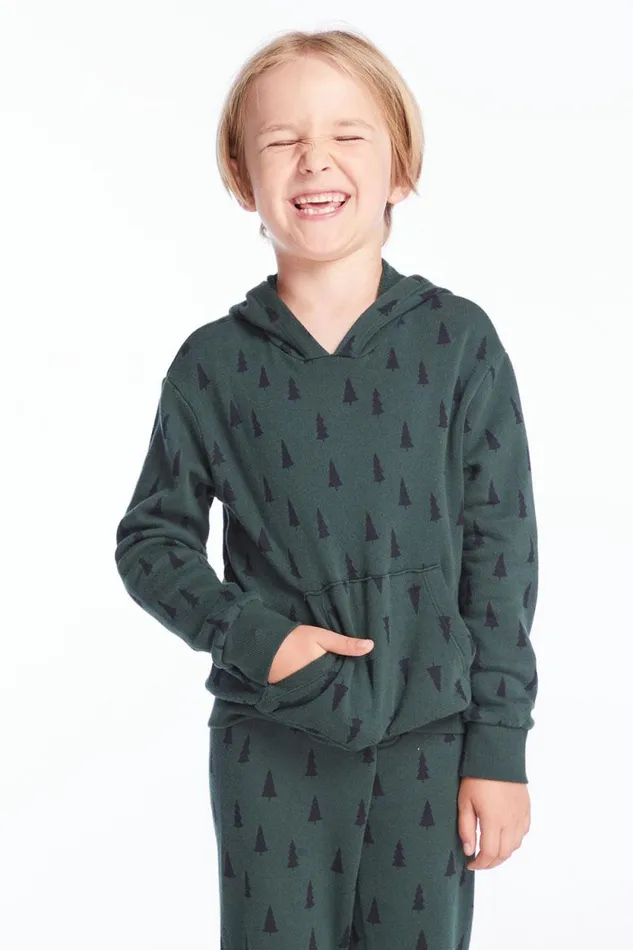 KidsWomens Chaser Brand Boys Boys Forest Pine Long Sleeve Hoodie