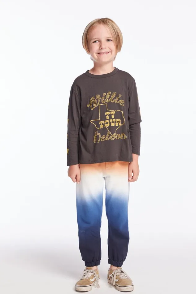 KidsWomens Chaser Brand Boys Willie Nelson 77 Tour Boys Long Sleeve