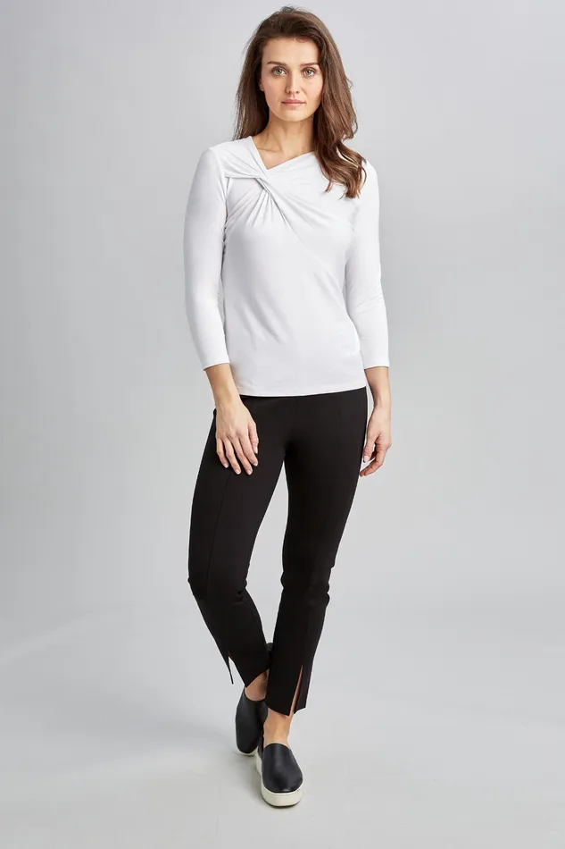 Knits and Sweaters Women Elie Tahari Asymmetrical 34 Twist Knit White