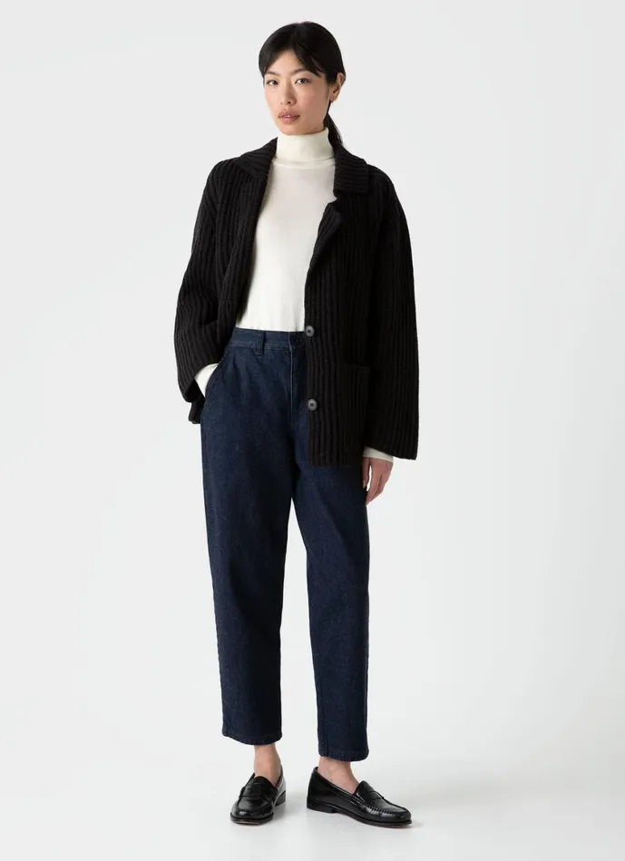 Knitted Cardigan Coffee Twist Women SUNSPEL Knitwear