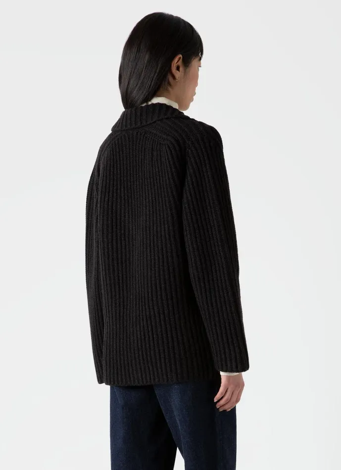 Knitted Cardigan Coffee Twist Women SUNSPEL Knitwear