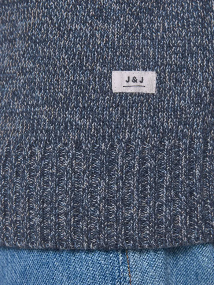 Knitwear JACK and JONES Mens CREW NECK KNITTED PULLOVER Blue Navy Blazer Cheap On Sale