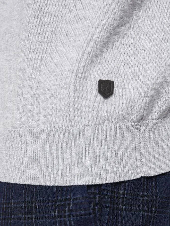 Knitwear JACK and JONES Mens HIGH NECK RECYCLED POLYESTER KNITTED PULLOVER Grey Cool Grey Online