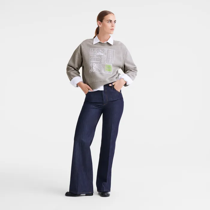 KnitwearTops and Blouses Sweatshirt Grey Longchamp Women KnitwearTops and Blouses Sweatshirt Grey Longchamp Women