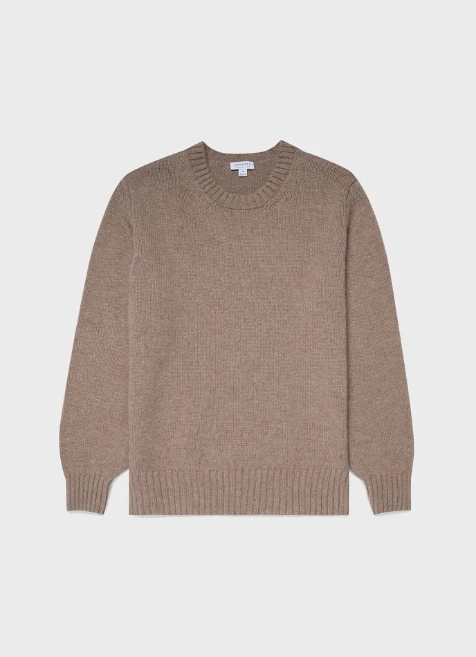Knitwear ussunspel Men Roxburgh Cashmere Jumper Natural Brown