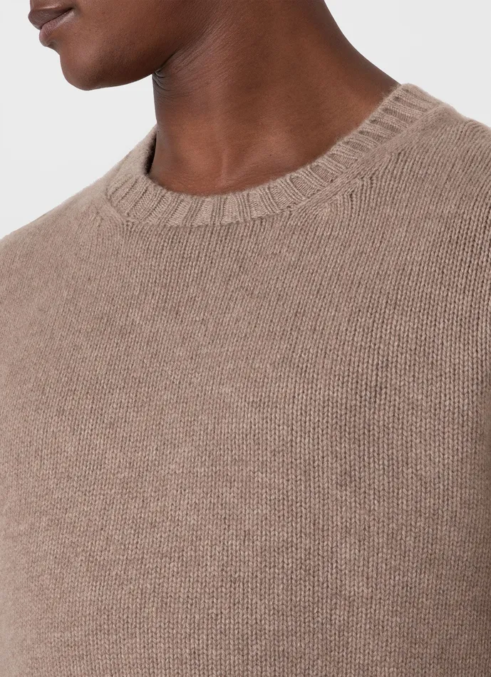 Knitwear ussunspel Men Roxburgh Cashmere Jumper Natural Brown Knitwear ussunspel Men Roxburgh Cashmere Jumper Natural Brown