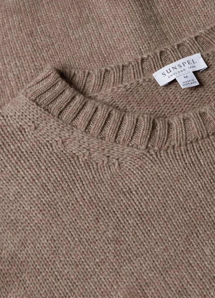 Knitwear ussunspel Men Roxburgh Cashmere Jumper Natural Brown Knitwear ussunspel Men Roxburgh Cashmere Jumper Natural Brown