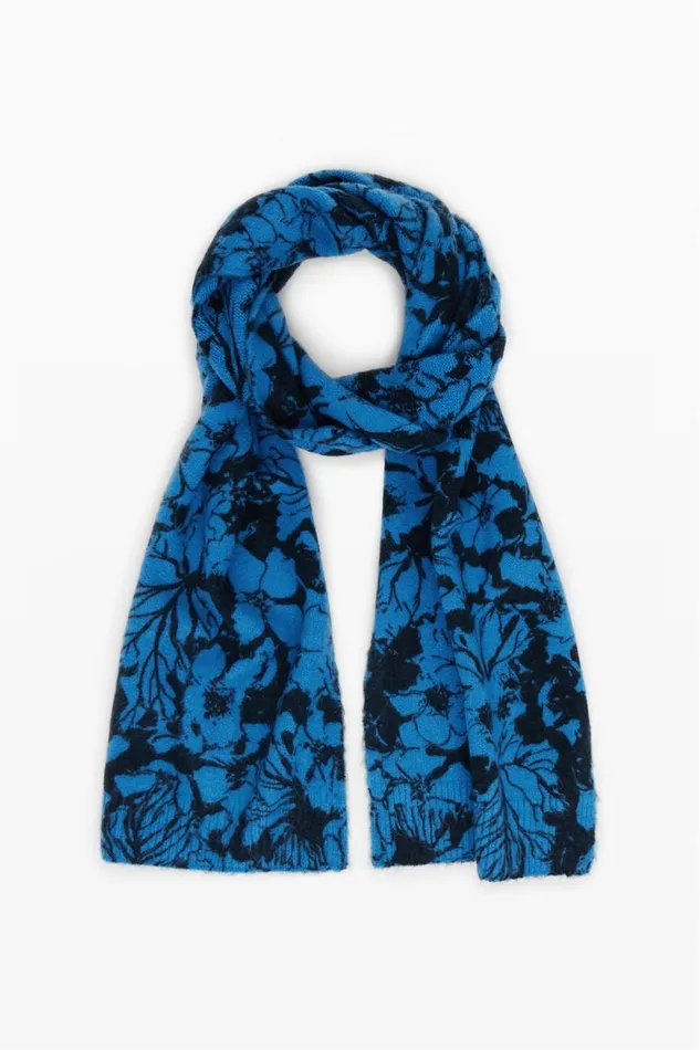Knitwear Women Desigual Floral Scarf Blue