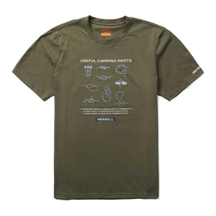 Know Your Knots Short Sleeve Tee Dusty Olive Men Merrell Tops
