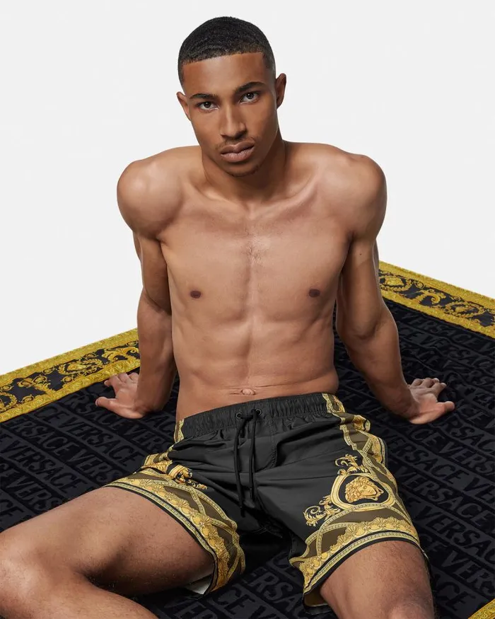 La Coupe Des Dieux Boardshorts Blackprint Men Versace Swimwear