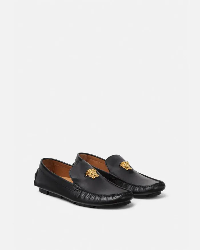 La Medusa Driver Shoes Blackgold Men Versace Drivers