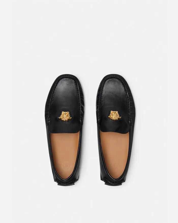 La Medusa Driver Shoes Blackgold Men Versace Drivers