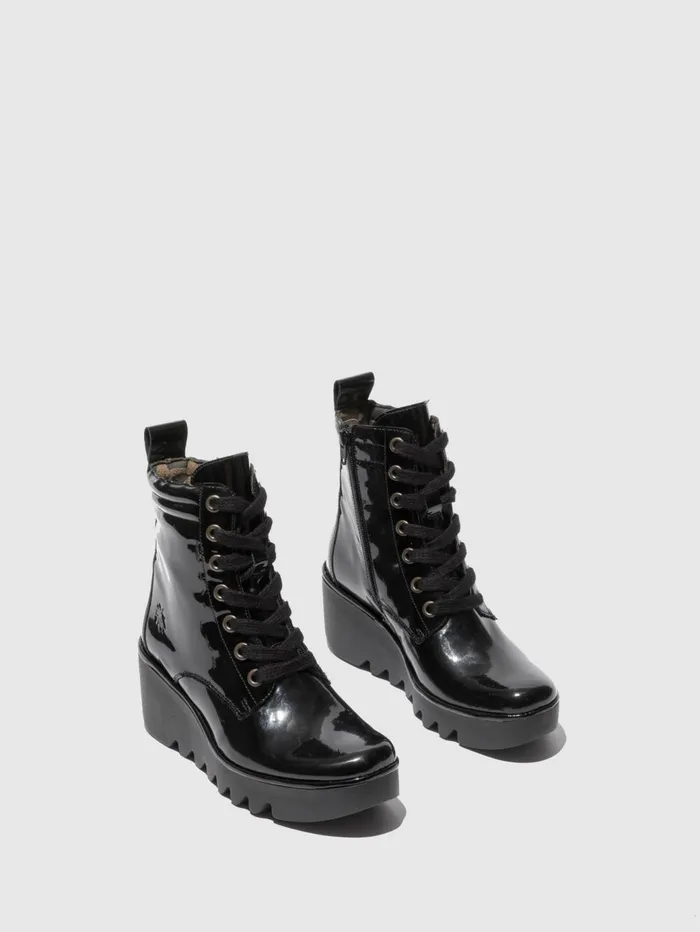 Laceup Ankle Boots BIAZ329FLY ATLANTIS BLACK Women Fly London Ankle Boots