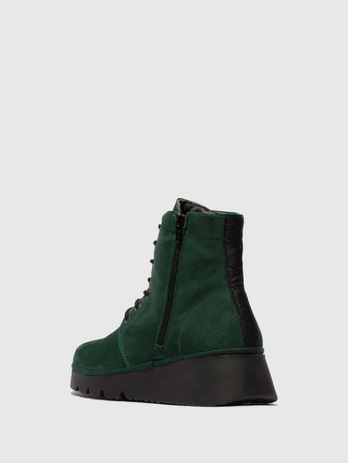 Laceup Ankle Boots PALL404FLY FOREST GREEN Women Fly London Ankle Boots
