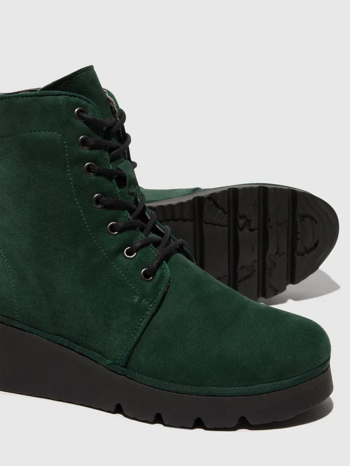 Laceup Ankle Boots PALL404FLY FOREST GREEN Women Fly London Ankle Boots
