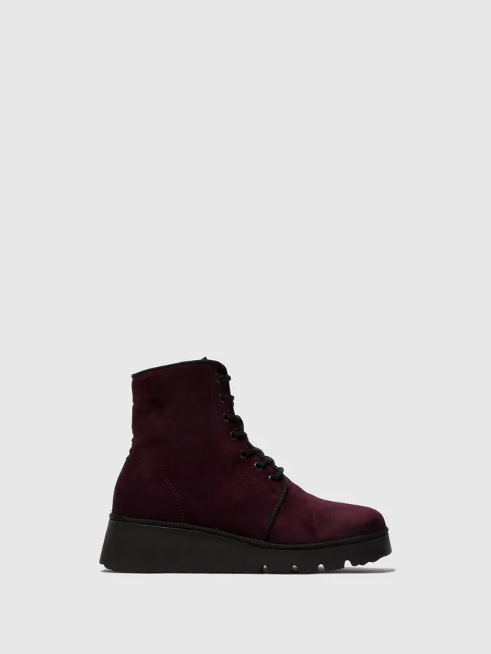Laceup Ankle Boots PALL404FLY WINE Women Fly London Ankle Boots