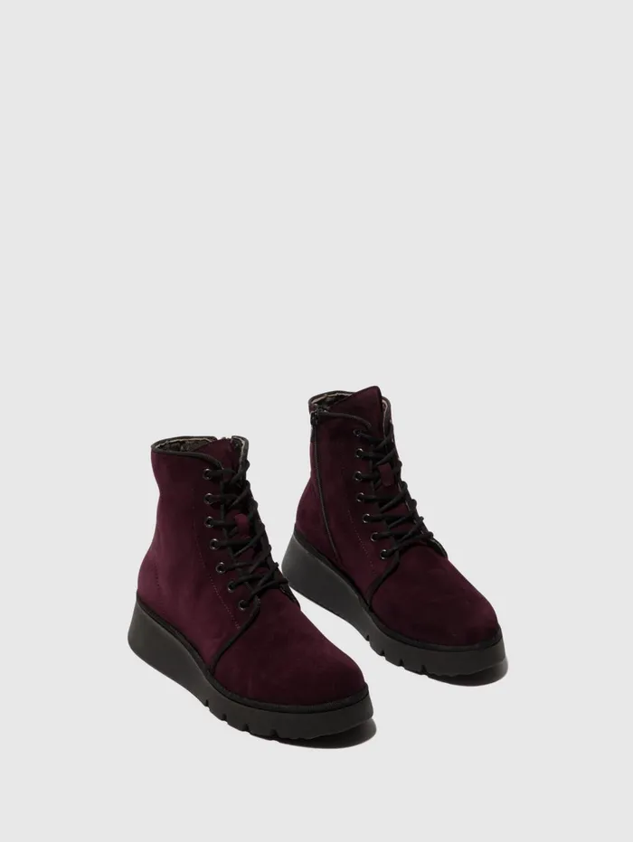 Laceup Ankle Boots PALL404FLY WINE Women Fly London Ankle Boots