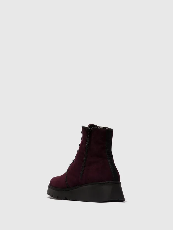 Laceup Ankle Boots PALL404FLY WINE Women Fly London Ankle Boots