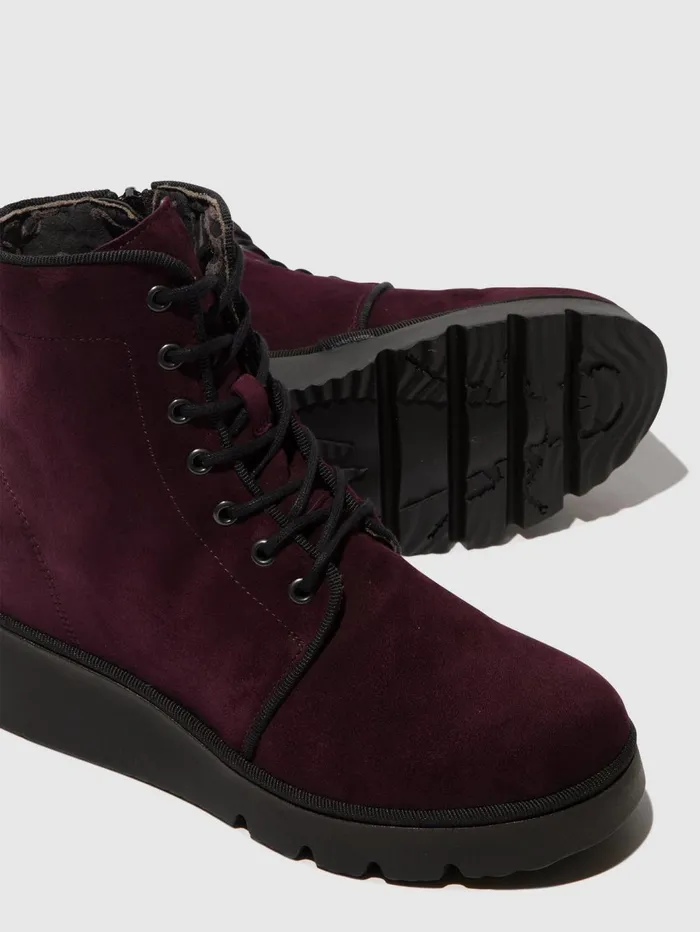 Laceup Ankle Boots PALL404FLY WINE Women Fly London Ankle Boots