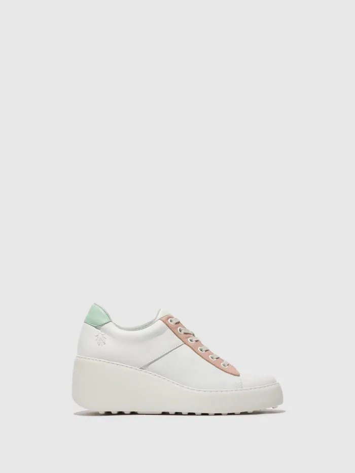 Laceup Trainers DELF580FLY WHITENUDEMINT Women Fly London Trainers