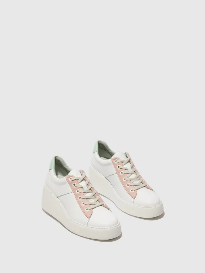 Laceup Trainers DELF580FLY WHITENUDEMINT Women Fly London Trainers