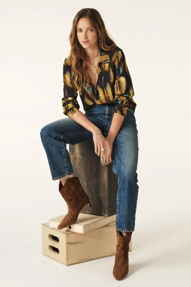 Ladylike Shirt Teya Blue Women Baandsh Tops and Shirts