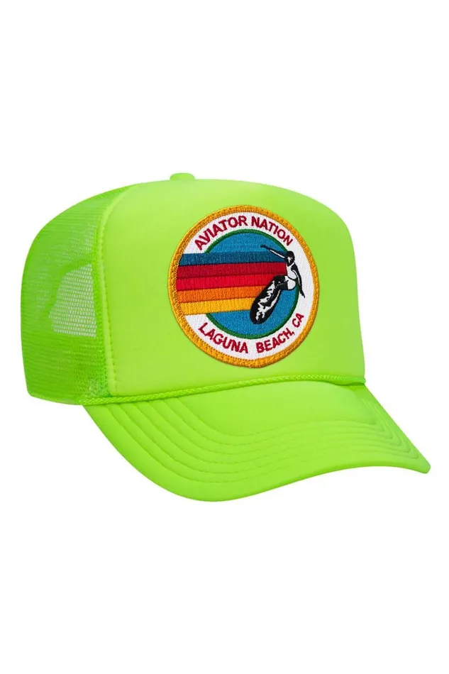 Laguna Beach Trucker Hat WomenMen Aviator Nation Trucker Hats