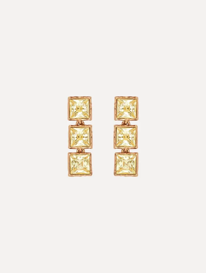 Large Stone Tennis Earrings Jonquil Women Oscar De La Renta Earrings