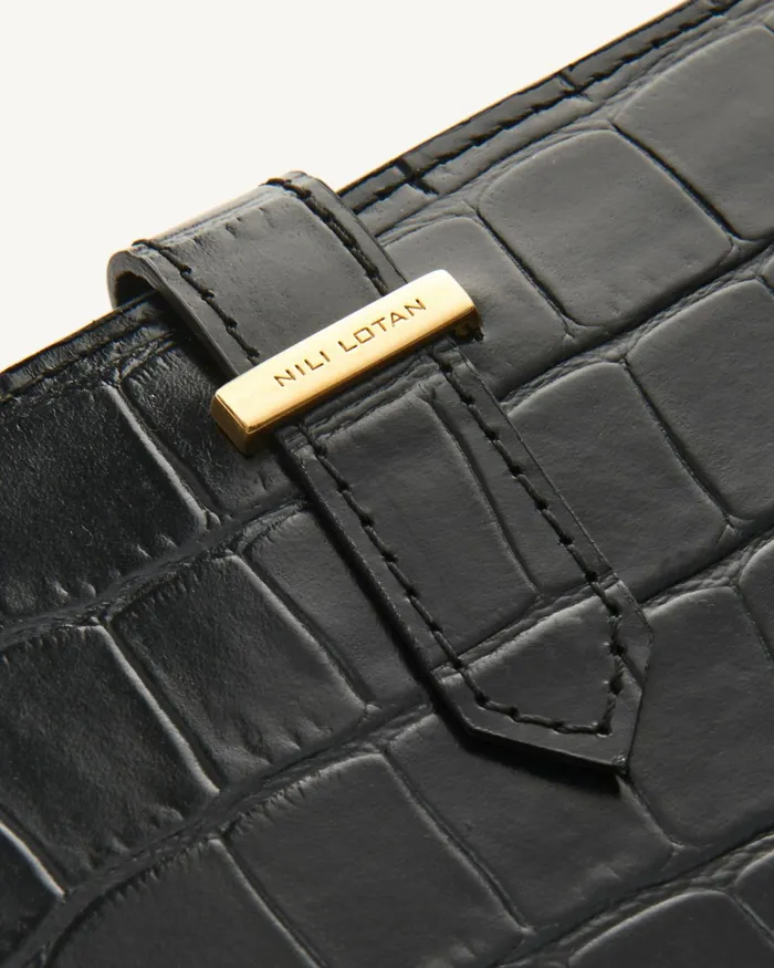 LE CATHERINE WALLET Black And Gold Women Nili Lotan Handbags