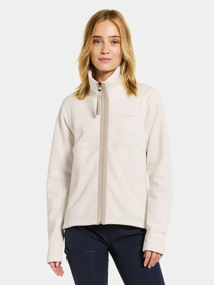 Leah Women039s Fullzip White Foam Women Didriksons Fleece and Midlayers