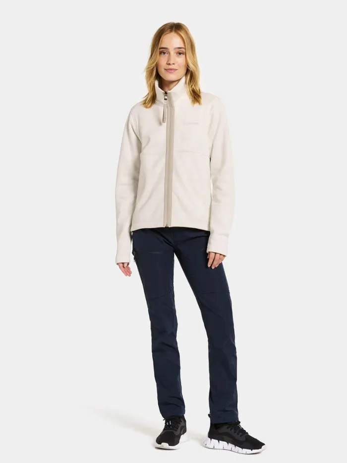 Leah Women039s Fullzip White Foam Women Didriksons Fleece and Midlayers