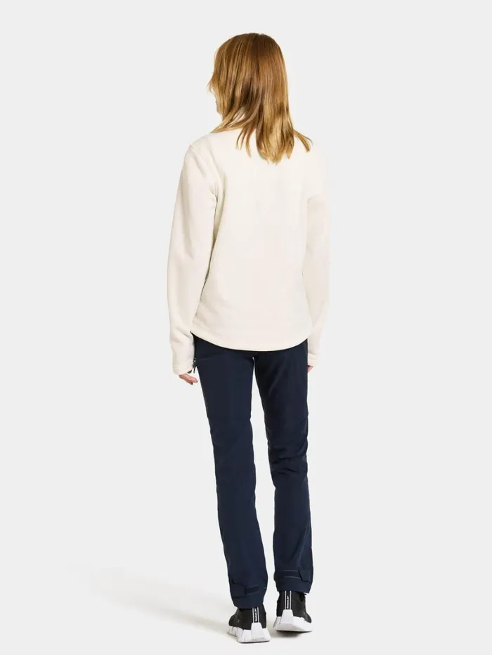 Leah Women039s Fullzip White Foam Women Didriksons Fleece and Midlayers